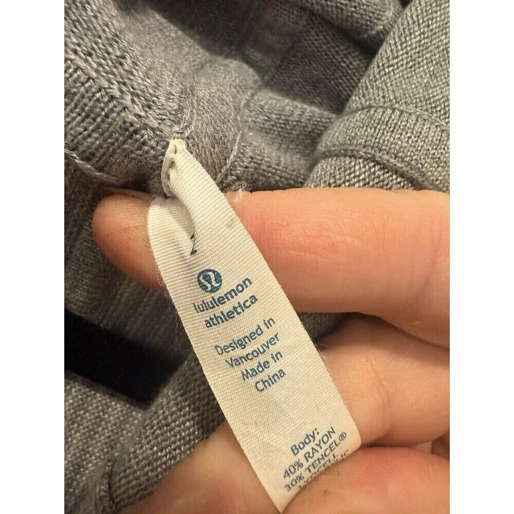 Lululemon Iconic Sweater Wrap - Heathered Grey/Heathered Light Grey Sz2